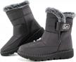 👢 womens winter snow boots: warm lining, non slip, waterproof - perfect for hiking, walking, and outdoor activities logo