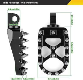 img 1 attached to 🏍️ Черные педали-платформы CNC Fat Footpegs с механизмом поворота на 360° - широкие педали для мотоцикла Harley Dyna Sportster Fatboy Iron 883, MX Chopper Bobber Style.