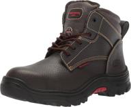 skechers burgin tarlac: top-quality industrial embossed leather men's shoes for work & safety logo