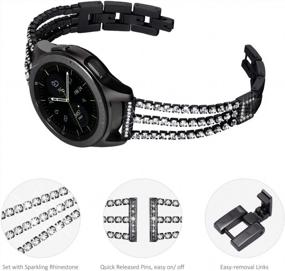 img 2 attached to SAMSUNG Galaxy Watch 4 Band 40Mm 44Mm 42Mm 46Mm 20Mm Diamond Bracelet Quick Release Pin For Active 2 & 42MM Smartwatch - NewWays