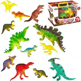 img 4 attached to Toysery Mini Dinosaur Toys For Kids - Best Indoor & Outdoor Games, Realistic Educational Plastic Dinosaurs Ages 3+