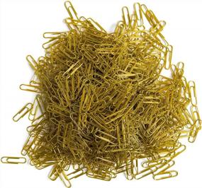 img 1 attached to U Brands Clear Vinyl Coated Medium Paper Clips In Gold - 1,000 Count For Office Supplies - 33Mm Size