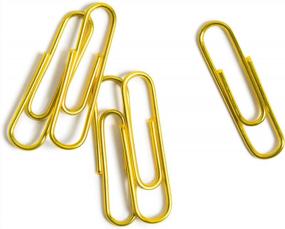 img 3 attached to U Brands Clear Vinyl Coated Medium Paper Clips In Gold - 1,000 Count For Office Supplies - 33Mm Size