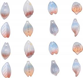 img 4 attached to 96Pcs 8Styles Handmade Lampwork Pendants Charms Petal Leaf Shaped DIY Jewelry Making Supplies - DanLingJewelry