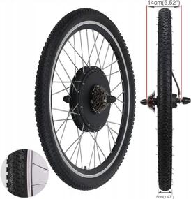 img 3 attached to Voilamart 26" Rear Wheel Electric Bike Conversion Kit, 48V 1500W E-Bike Powerful Hub Motor Kit With Intelligent Controller And PAS System, Restricted To 750W For Road Bike