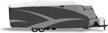 protect your travel trailer with adco designer series olefin hd cover in gray/white - 28' 7" to 31' 6 logo