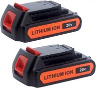 biswaye 2-pack 4.0ah 20v lithium battery lbxr20 совместимость с black and decker 20v max battery lbxr2520 lbxr2020 lb2x3020 lbx20 lb2x4020 lbx4020 and lst522 lht2220 lst300 20v max tools логотип