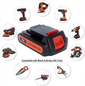 img 3 attached to Biswaye 2-Pack 4.0Ah 20V Lithium Battery LBXR20 Совместимость с Black And Decker 20V MAX Battery LBXR2520 LBXR2020 LB2X3020 LBX20 LB2X4020 LBX4020 And LST522 LHT2220 LST300 20V Max Tools