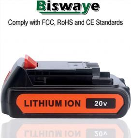 img 1 attached to Biswaye 2-Pack 4.0Ah 20V Lithium Battery LBXR20 Совместимость с Black And Decker 20V MAX Battery LBXR2520 LBXR2020 LB2X3020 LBX20 LB2X4020 LBX4020 And LST522 LHT2220 LST300 20V Max Tools