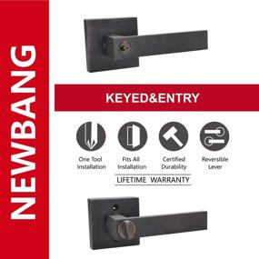 img 3 attached to Keyed Entry Lever Lock For Exterior Door And Front Door Heavy Duty Lever Door Lock Handle Oil Rubbed Bronze Finish HTL01-ORB-CP (1 Pack, KEYED Entry)