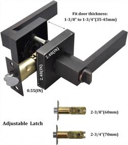 img 2 attached to Keyed Entry Lever Lock For Exterior Door And Front Door Heavy Duty Lever Door Lock Handle Oil Rubbed Bronze Finish HTL01-ORB-CP (1 Pack, KEYED Entry)