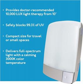 img 3 attached to Carex Health Brands Sunlite Bright Light Therapy Lamp, Silver