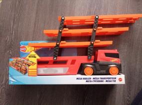 img 17 attached to Car transporter Hot Wheels GHR48, 18 cm, orange