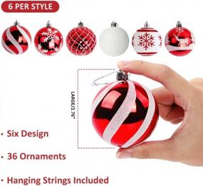 img 3 attached to Deck The Halls With 36Ct Shatterproof Christmas Ball Ornaments In 6 Classic Styles By OurWarm