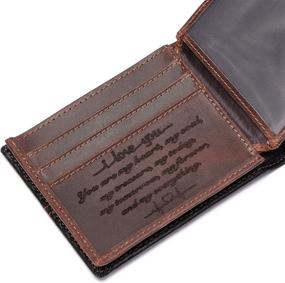 img 3 attached to Personalized Engraved Leather Boyfriend Girlfriend Men's Accessories ... Wallets, Card Cases & Money Organizers