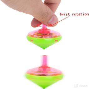 img 1 attached to 🔮 PROLOSO 100 Pcs Light Up Spinning Tops: LED Flashing Spinners with Gyroscope for Mesmerizing Fun!