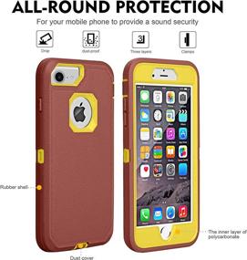 img 2 attached to FOGEEK IPhone 8 Case,IPhone 7 Case, IPhone 6S Case, [No Screen Protector] Belt-Clip Protective Heavy Duty Kickstand Cover [Shockproof] Cover Compatible For IPhone 8/7/6/6S (NOT Plus(Brown And Yellow)