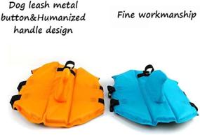 img 1 attached to 🐶 CheeseandU Dog Life Jacket Shark - Adjustable Swimming Vest with Free Pet UV Goggles - Blue