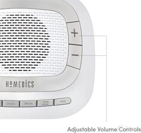 img 2 attached to 🔊 HoMedics White Noise Sound Machine: Portable Sleep Therapy with 6 Relaxing Nature Sounds, Ideal for Home, Office, Baby & Travel