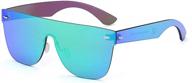 2020ventiventi men's green mirrored revo sunglasses 62mm square lens pc1606c03 eyewear for sandy beach logo