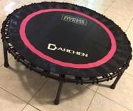 img 1 attached to DARCHEN 350Lbs Rebounder Mini Trampoline For Adult, Indoor Small Trampoline For Exercise Workout Fitness, Upgrade Design Bungee Trampoline For Safer Quieter Bounce [40 Inches] review by Julio Avikunthak