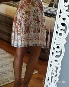 img 7 attached to Minipeach Women'S Summer Self Tie Bohemian Floral Pattern Ruffle A Line Beach Mini Maxi Dresses