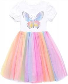 img 4 attached to Rainbow Unicorn Tutu Dress For Flower Girls, Perfect Outfit For Birthday Party And Special Occasions - JerrisApparel