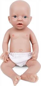 img 4 attached to Realistic Handmade Full Silicone Baby Doll - 14 Inch Girl - Reborn Silicone Baby Doll That Resembles Real Kids By Vollence