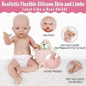 img 1 attached to Realistic Handmade Full Silicone Baby Doll - 14 Inch Girl - Reborn Silicone Baby Doll That Resembles Real Kids By Vollence