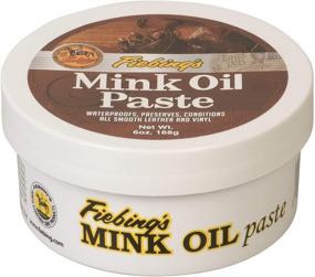 img 1 attached to 🧴 Fiebing's Mink Oil Paste - 6 Oz. | Softening, Preserving, and Waterproofing Smooth Leather and Vinyl (Pack of 2)