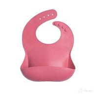 👶 tenmon silicone baby bibs - adjustable waterproof bibs for babies and toddlers, soft bibs for boys and girls, baby feeding bibs (dusty rose) логотип