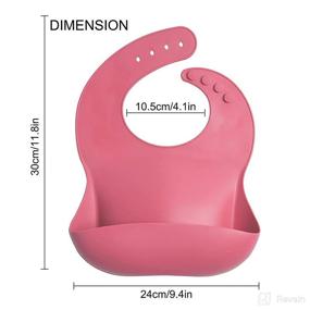 img 1 attached to 👶 Tenmon Silicone Baby Bibs - Adjustable Waterproof Bibs for Babies and Toddlers, Soft Bibs for Boys and Girls, Baby Feeding Bibs (Dusty Rose)