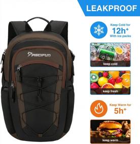 img 2 attached to Leakproof Insulated Cooler Backpack By Piscifun - Lightweight Soft Cooler Bag For Men And Women Ideal For Picnics, Fishing, Hiking, Camping, Parks, And Day Trips - Keep Your Lunches Cool And Fresh!