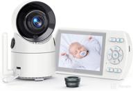 👶 advanced video baby monitor with camera and audio: remote pan, optical lens, vox mode, night vision, lullabies, 4-camera support, 3.5'' lcd screen logo