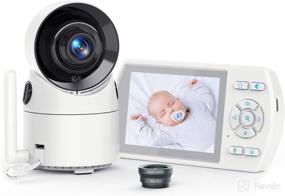 img 4 attached to 👶 Advanced Video Baby Monitor with Camera and Audio: Remote Pan, Optical Lens, VOX Mode, Night Vision, Lullabies, 4-Camera Support, 3.5'' LCD Screen