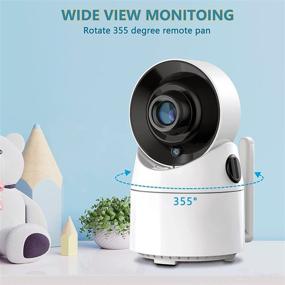 img 3 attached to 👶 Advanced Video Baby Monitor with Camera and Audio: Remote Pan, Optical Lens, VOX Mode, Night Vision, Lullabies, 4-Camera Support, 3.5'' LCD Screen