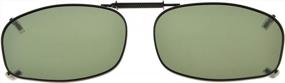 img 3 attached to Eyekepper Metal Frame Rim Polarized Lens Clip On Sunglasses 54*34MM