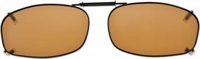 img 2 attached to Eyekepper Metal Frame Rim Polarized Lens Clip On Sunglasses 54*34MM