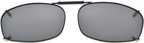 img 1 attached to Eyekepper Metal Frame Rim Polarized Lens Clip On Sunglasses 54*34MM