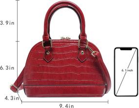 img 3 attached to Sun Kea Leather Shoulder Handbag: 👜 Stylish Women's Handbags & Wallets in Satchel Design