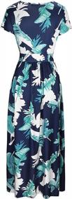 img 1 attached to Women'S V-Neck Floral Print Pocket Maxi Long Dress