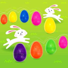 img 1 attached to Colorful Easter Egg Hunt Kits - 24 Piece Plastic Gift Box Decoration Set - Brighten Up Your Home And Theme Party Favors (1.5 Inch)