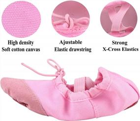 img 1 attached to Girls' Stretch Satin Ballet Slippers With Pure Ribbons For Dance And Yoga Practice