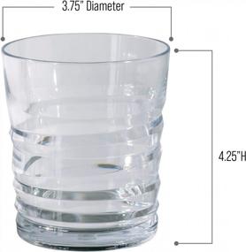 img 1 attached to Prepara Clarity Ribbed Tritan Tumbler 4 Pack, 14 Ounce, Clear