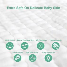 img 3 attached to 👶 Umiin Set of 2 Baby Bath Towels Muslin Baby Blankets – Ideal for Swaddling Newborn Infant Girls Boys Toddlers, 41.5 x 41.5 inches, White