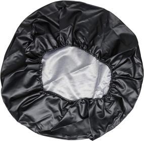 img 3 attached to 🚗 VOZADA Spare Tire Cover 23-26" - Waterproof UV Sun Protector, Vinyl Leather Tire Wheel Cover