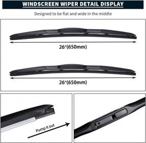 img 2 attached to MIKKUPPA 26" + 26" Windshield Wiper Blades Compatible With Toyota Highlander 2013-2015 (Set Of 2)