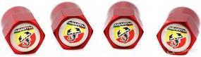 img 3 attached to 🦂 Enhance Your Fiat Abarth's Style with XDG Waterproof Metal Tire Valve Stem Caps in Red - Scorpion Logo with White Background - Punto 124/125/125/500 - Styling Accessories