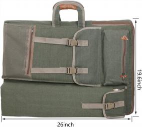 img 1 attached to Tanchen'S Army Green Canvas Portfolio Bag: The Ideal Solution For Multi-Purpose Drawing, Sketching, And Painting On-The-Go!