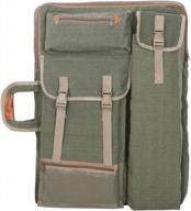tanchen's army green canvas portfolio bag: the ideal solution for multi-purpose drawing, sketching, and painting on-the-go! logo